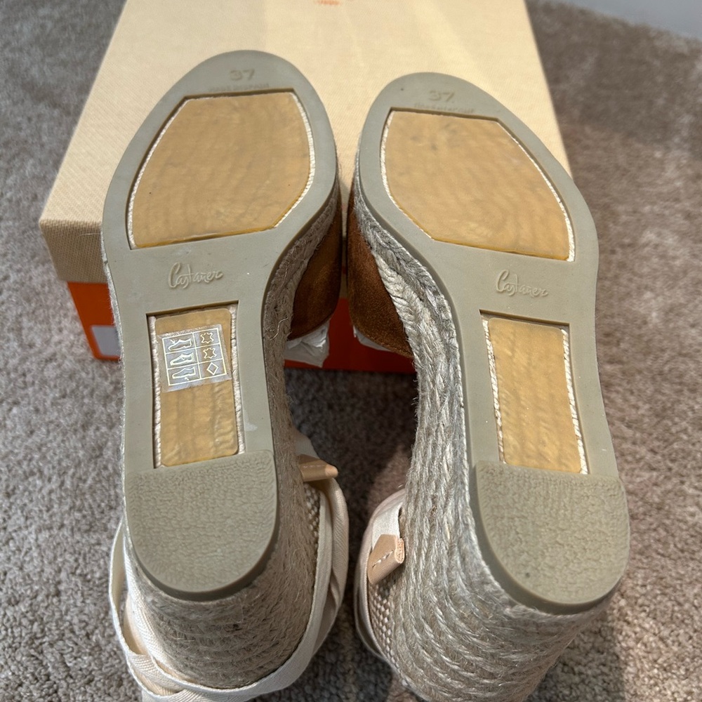 Castaner Carina Nap Cuero Tan/light brown suede Wedge Size 6.5 (37) - Picture 5 of 6